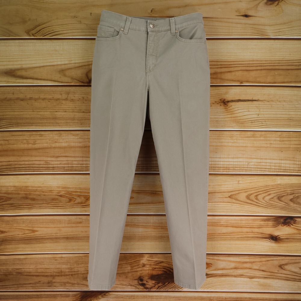 Gloria Vanderbilt Amanda‎ Jeans Short Womens Sz 10 Brown Cotton Stretch Mid Rise